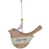 Easter Spring Wooden Bird Bunny Butterfly Handmade Real Wood Multi Pastel Hanging Home Garden Decoration