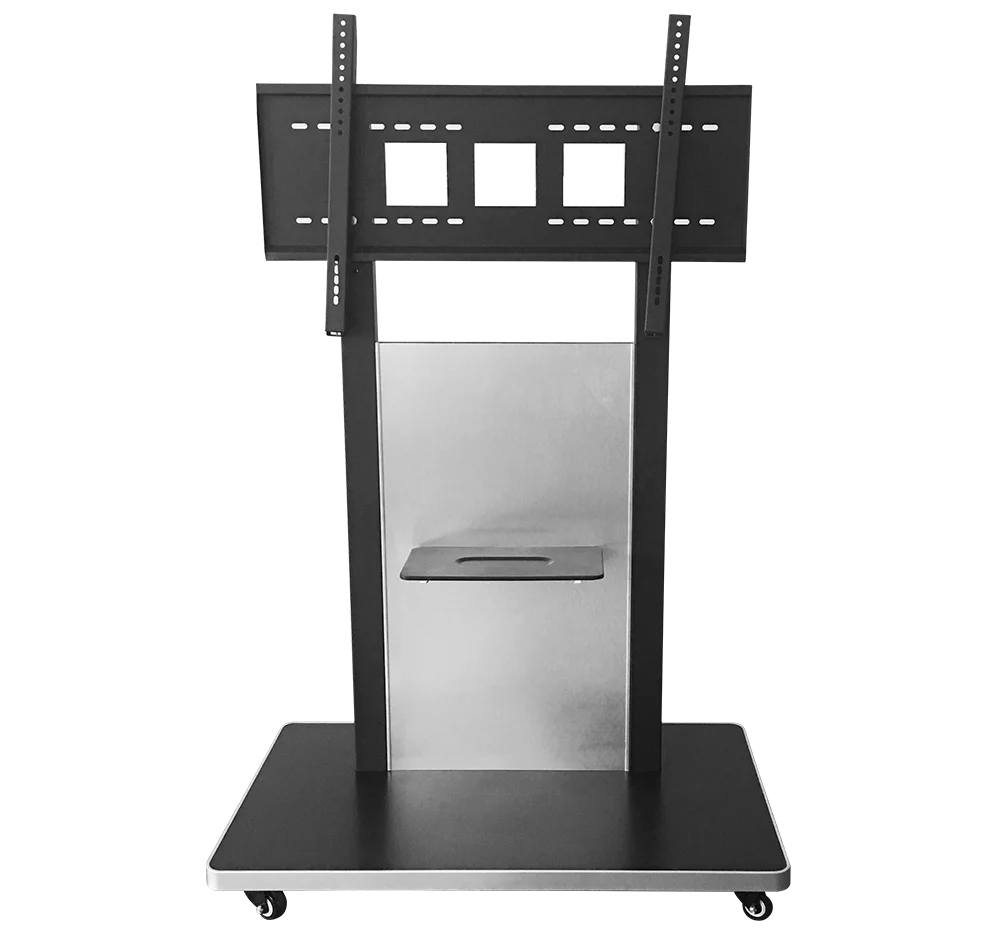 
42KG weight Custom 55 65 70 86 inch mobile tv stand tv cart furniture with wheels for interactive whiteboard 