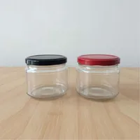 

Customized New glass jar 300ml 10oz for fruit strawberry jam jar with lids