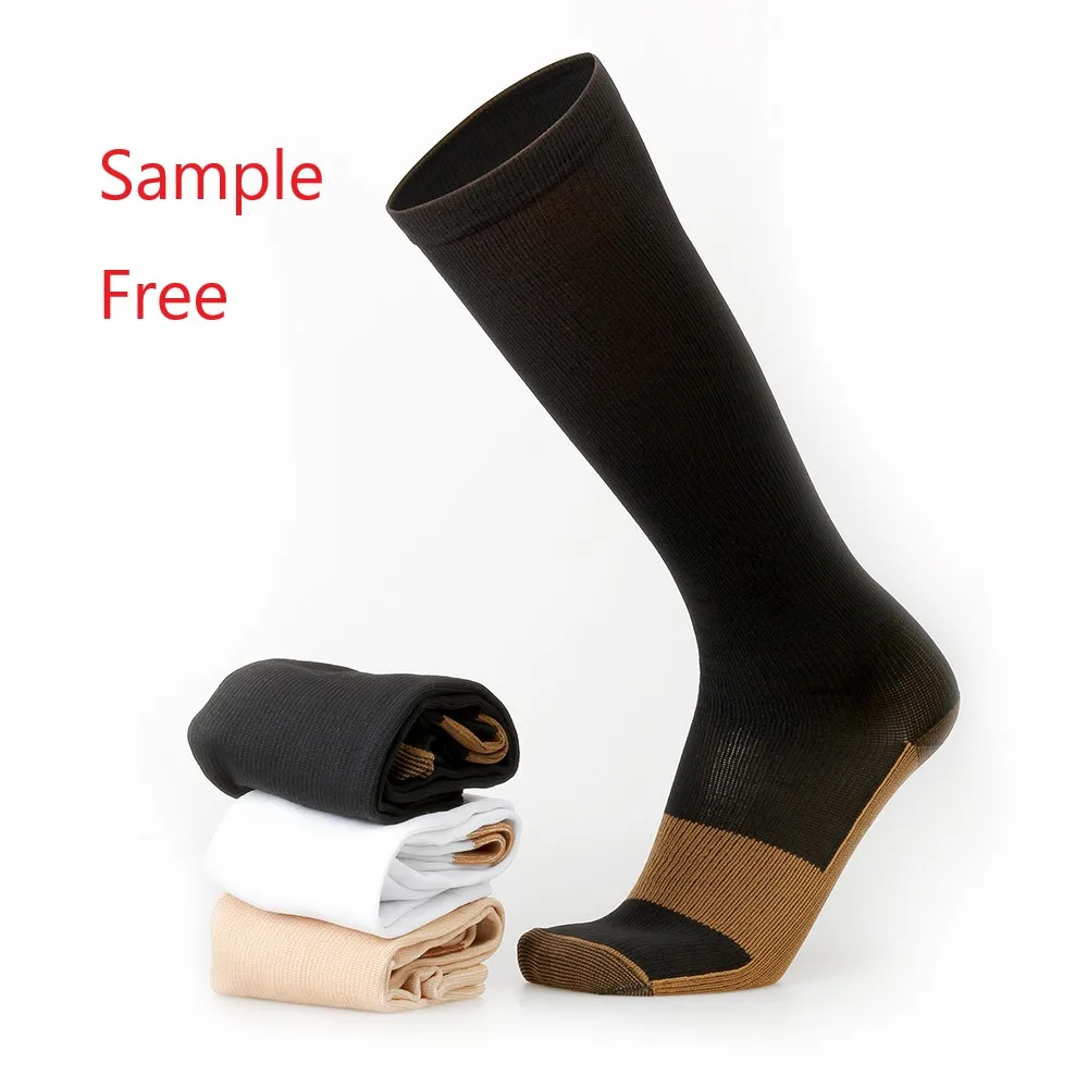 

Free Sample Unique Compression socks Energize Tired Feet & Legs Copper Fiber Compression Sports Socks for Men and Women