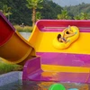 Big fallsview waterpark frp slide, great boomerang water slide for kids