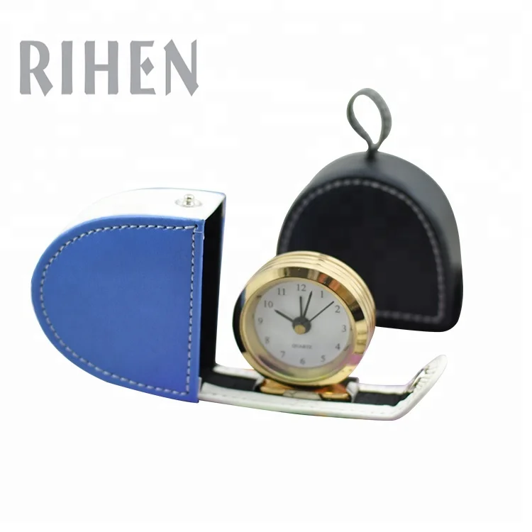 
PU Leather Mini Alarm Travel Clock 