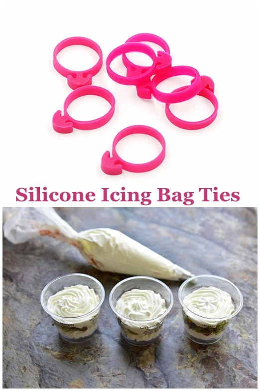 Silicone Icing Bag Ties Pastry Bag Ties For Cupcakes Cookies And Pastry