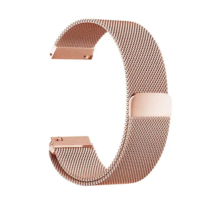 

Adjustable Quick Release Bracelet Stainless Steel Magnetic Milanese Watch Bands, Silver, rose gold or customized