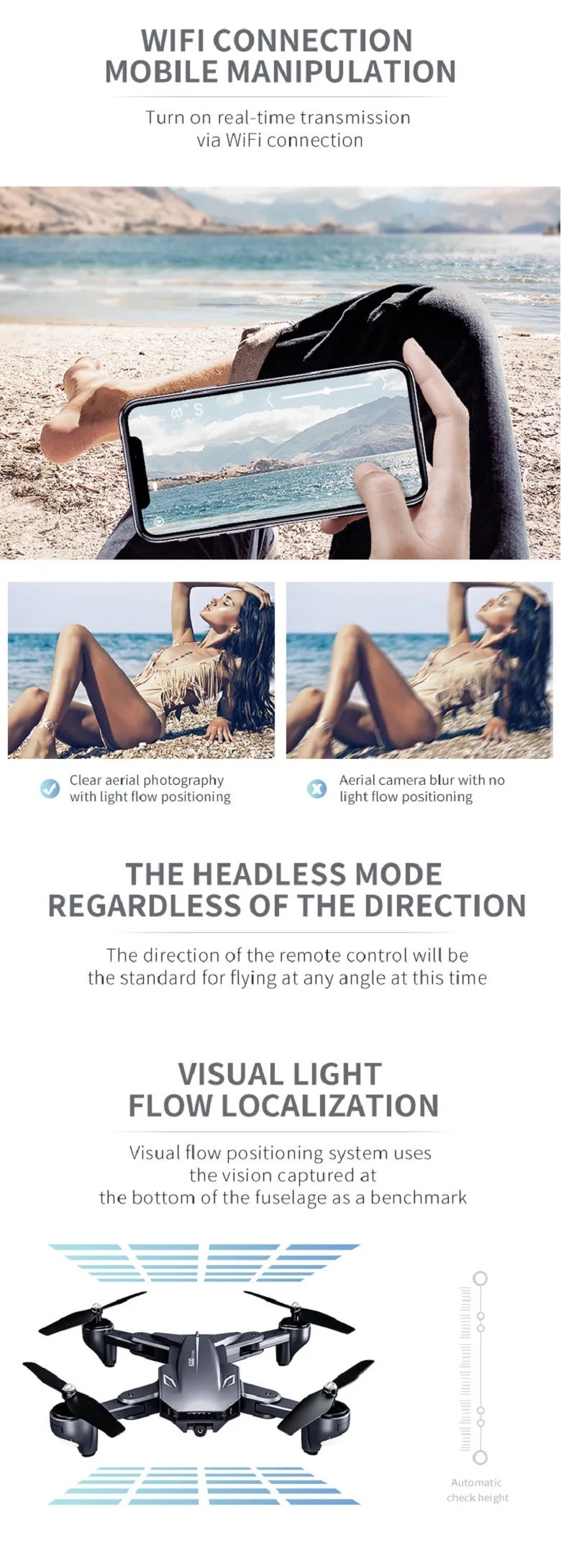 E-commerce Top selling Dron with 50 Times Zoom WiFi camera drone 4K Dual Camera Optical Flow rc Quadcopter drone mini VS SG106.jpg