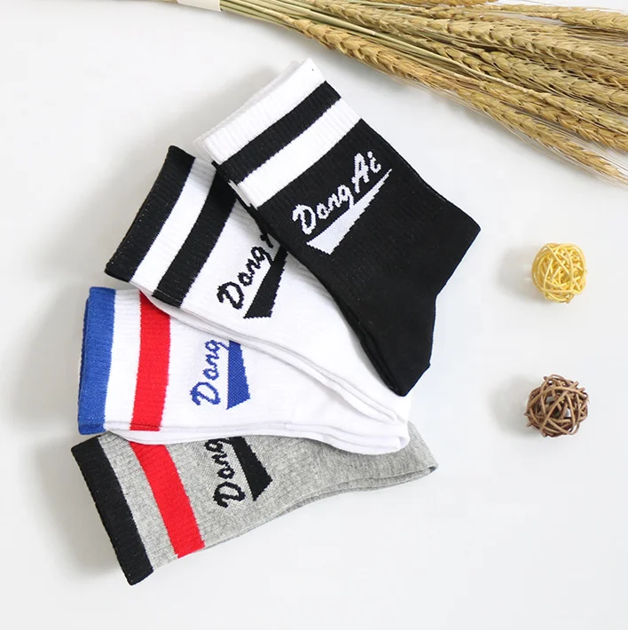 

In-Stock Breathable Knitted Jacquard Hand Cotton Basketball Sport Lady Socks, As pic