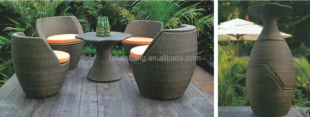 Outdoor 5pcs Rattan Sofa Set Patio Furniture