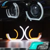 Newest Crystal Angel Eyes Dual Color with Turning Function for bmw E90 E91 E82 E87 E60 E92 F30