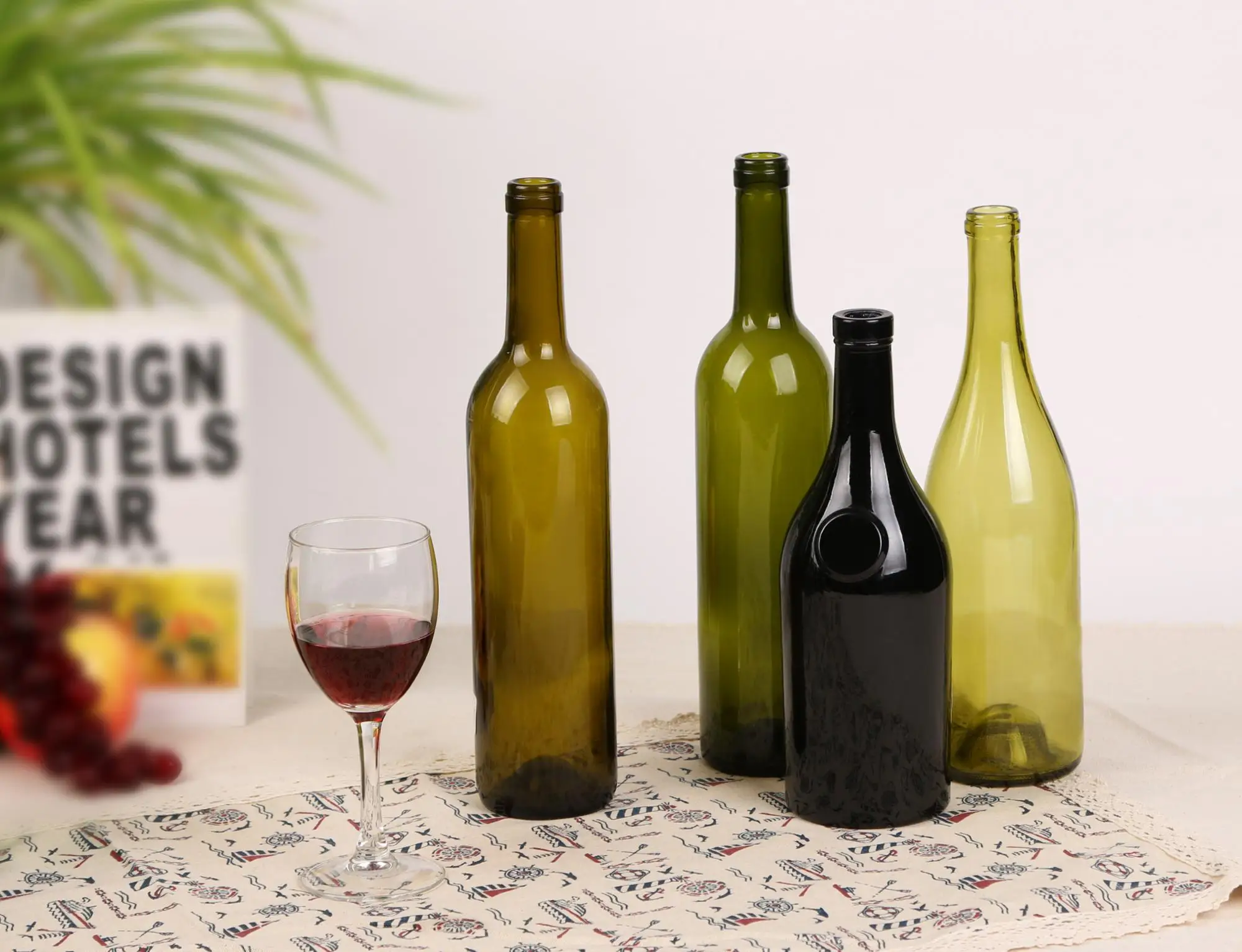 330ml Glass Bright Black Beer Bottle Wine Bottles Juice Bottles With