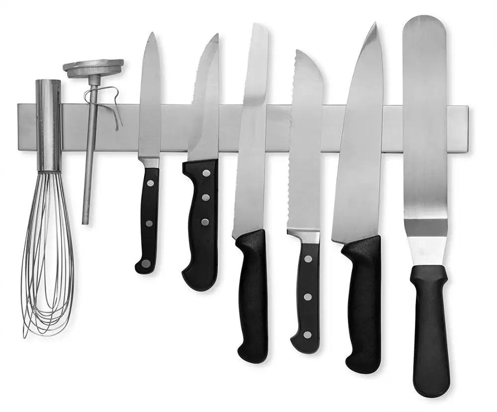 

Stainless Steel Magnetic Knife Holder With Multi Function AS A Tool Bar