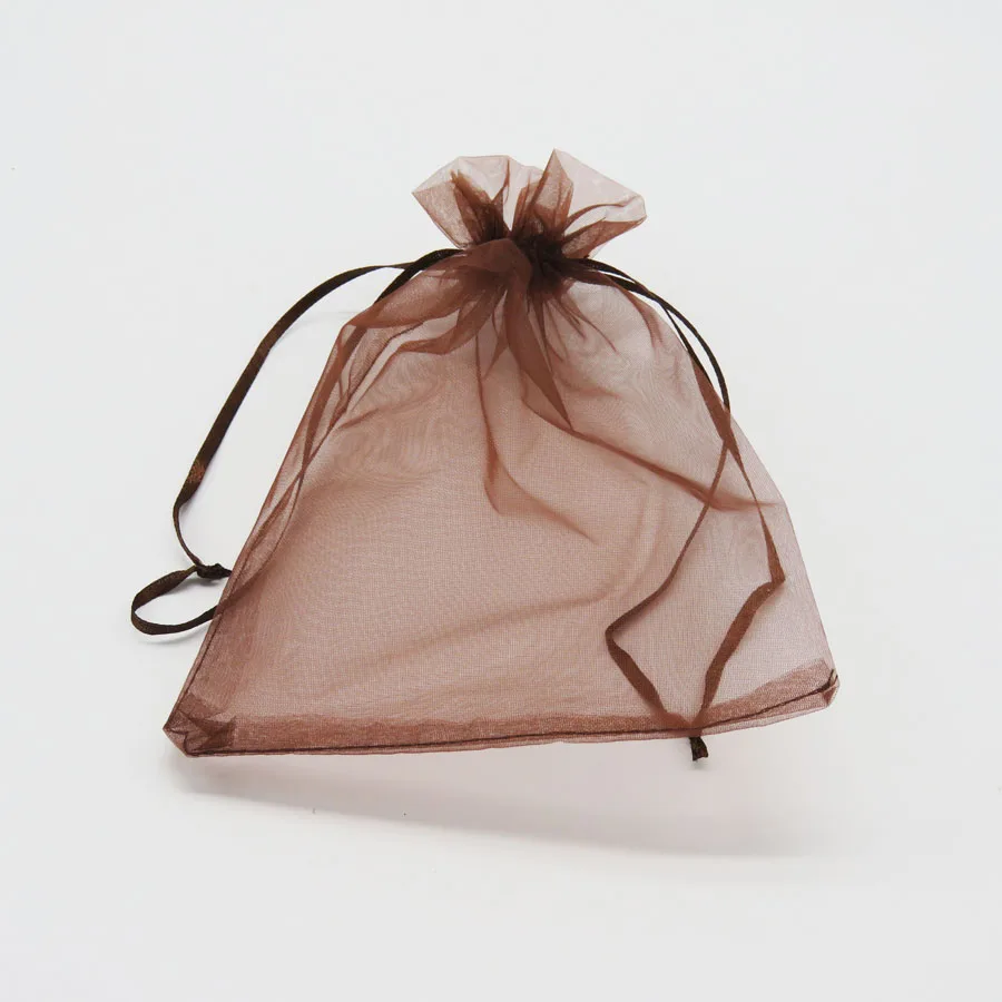 Various Colors Sizes Drawstring Ribbon Gift Packaging Bag Organza Pouch