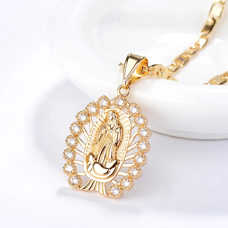 

necklace accessories 18k gold jewelry religious men gold pendant