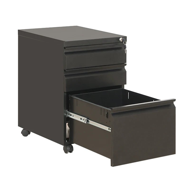 

shuangbin Office furniture 3 drawers metal mobile pedestal file cabinet, Ral