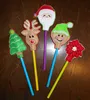 2018 hot sell handmade felt cute Christmas Pencil Topper Design Set for Embroidery Machines made in China