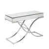 Best selling cheap silver stainless steel legs silver mirrored console table
