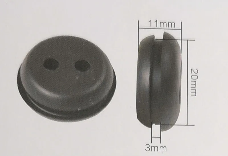 20mm Slot Fuel Gas Line Tank 2 Hole Rubber Grommet Seal For Stihl