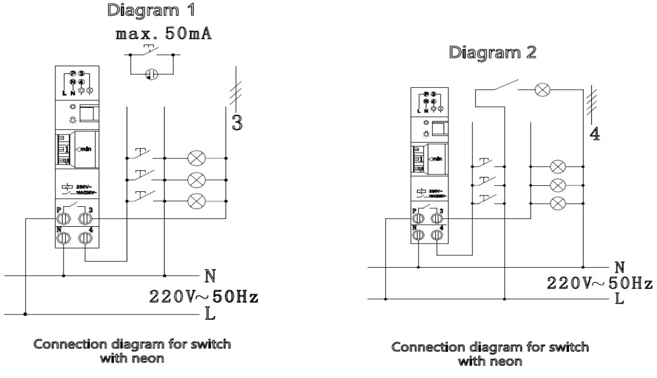 ALST8 Staircase Time Lag Switch 1min to 7min Corridor Lobby timer 220V 16A EKF TL-47 Timer Ladder Staircase Timer Switch