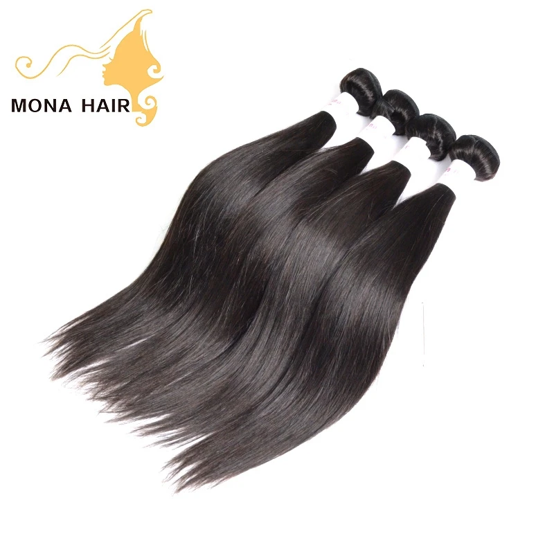 

Wholesale Virgin Remy Straight Hair Weave Indian Hair 100 Human, Natural black 1b