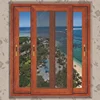 price of aluminium vertical brown color sliding balcony window design
