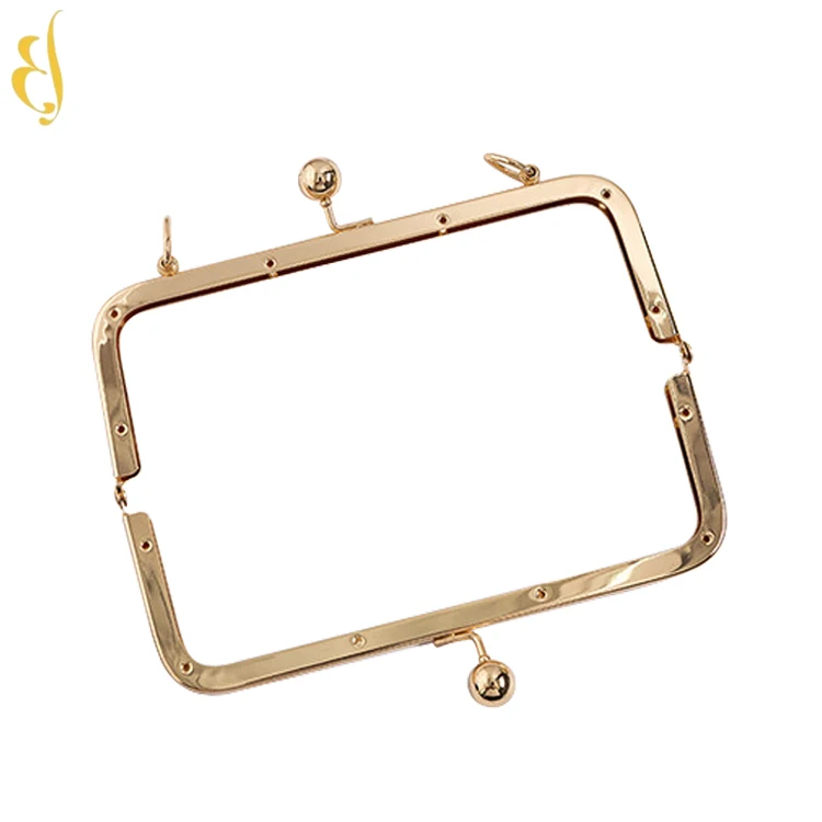 20.5cm Square Round Corner Kiss Lock Ball Clasp Bag Frames Closure