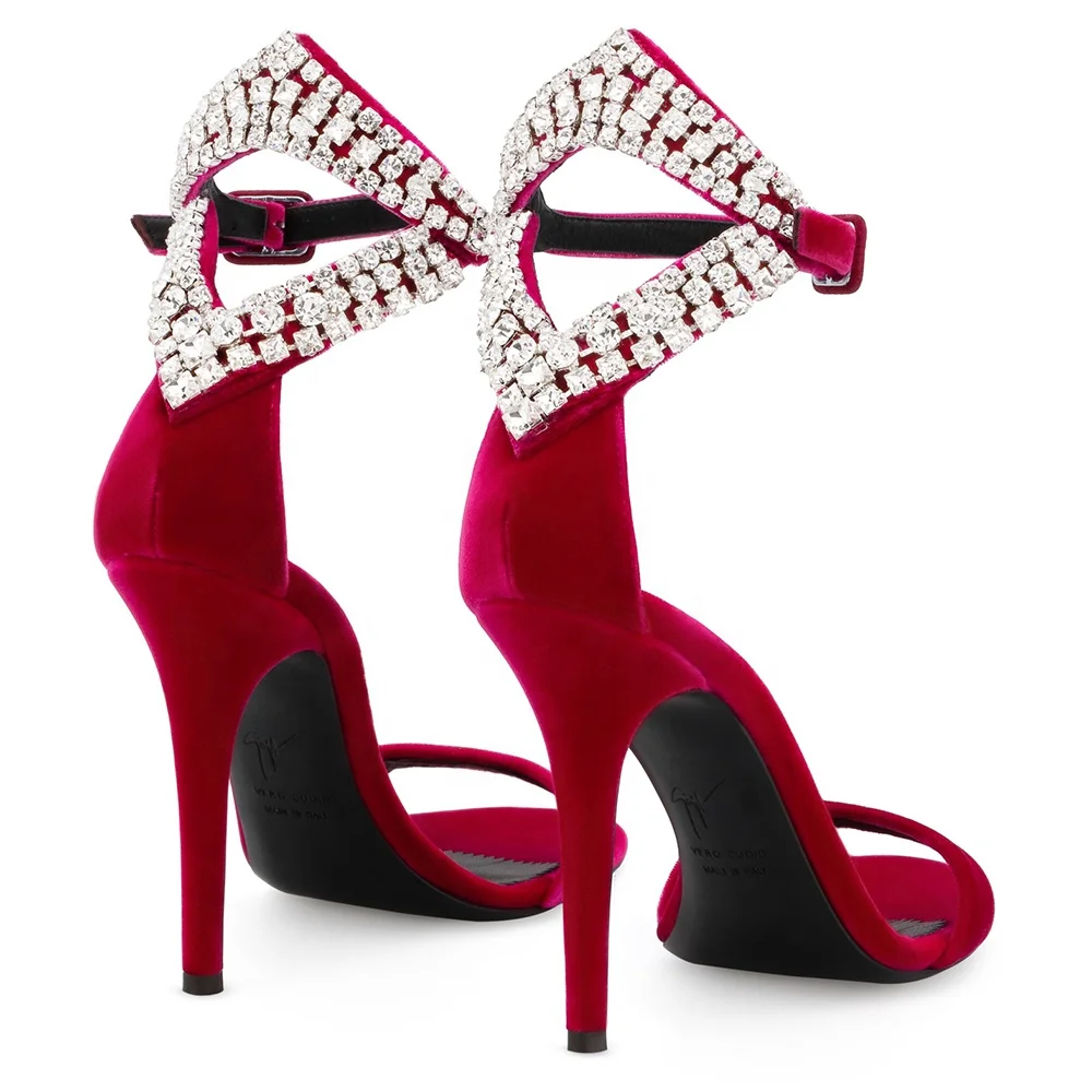 

Factory flashing galvanized diamond shoes decoration for high heel, Customized