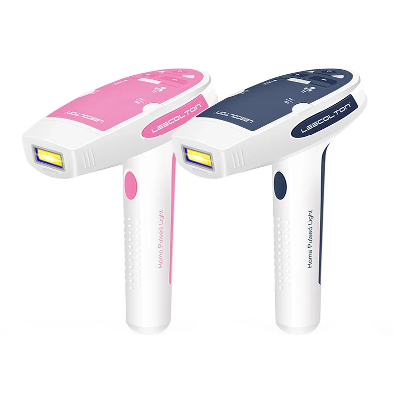 

Lescolton 2 in 1 IPL Diode Laser Hair Removal Machine Painless Epilator, Pink/blue
