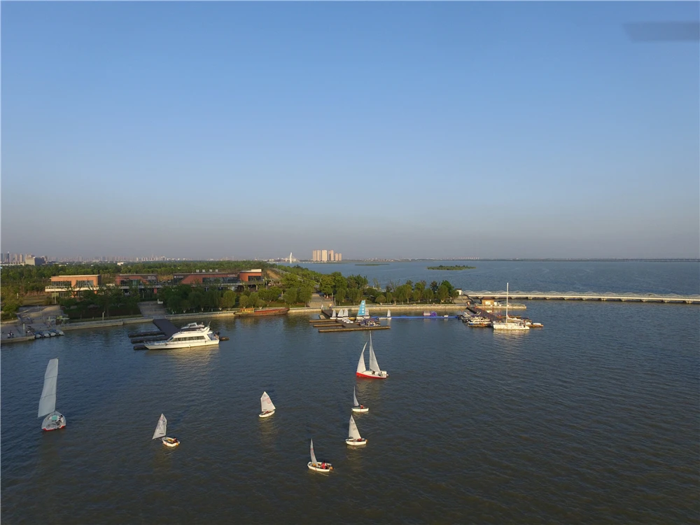 
2019 new design fiberglass 5 m sail boat with two sails 