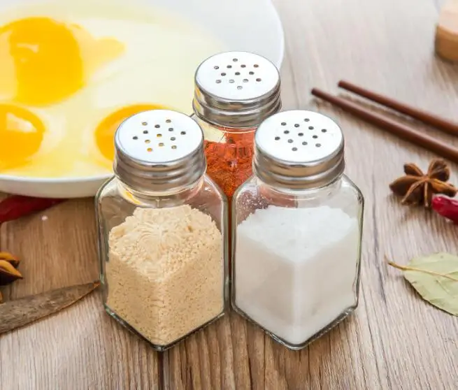 100ml Clear Square Glass Spice Jar Salt And Pepper Grinder Jar With