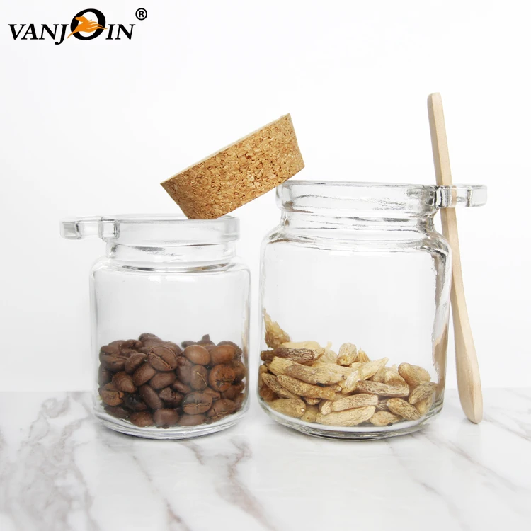 100ml 250ml Wholesale Glass Jar With Wooden Lid And Spoon Buy Glass