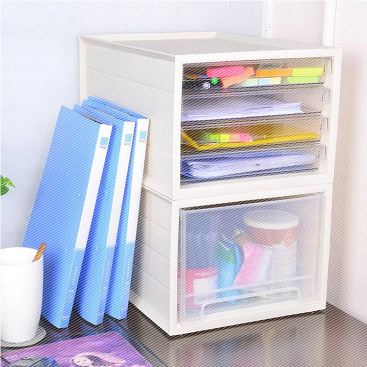 

Wholesale stackable cabinet organizer plastic storage box with drawers
