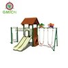 Outdoor kids plastic slides with swing