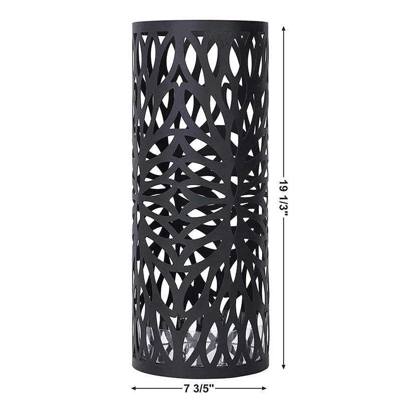 
Indoor Decoration 2 Hooks Free Standing Black Wrought Iron Umbrella Stand 