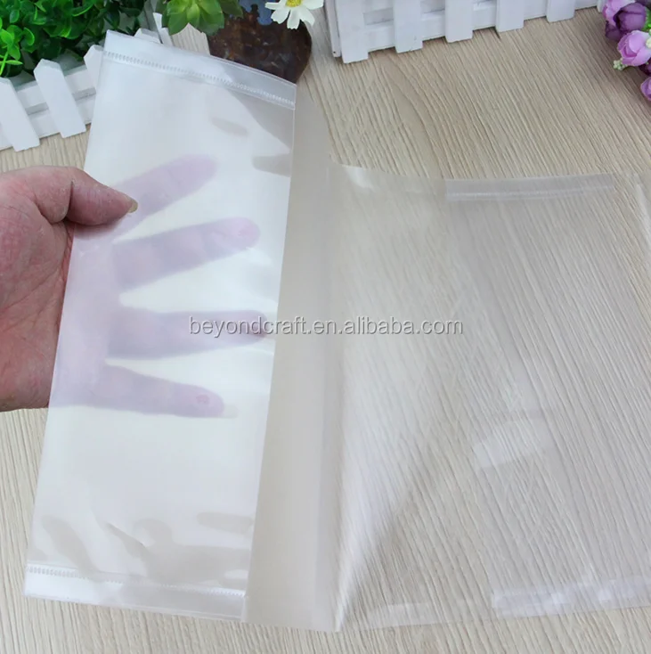 Clear Plastic Poly Book Jacket Transparent Pp Self Adhesive Students