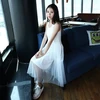 Wholesale Latest Women Summer Modal High Waist Ride Inside White Short Sleeve Long Evening Short Dress