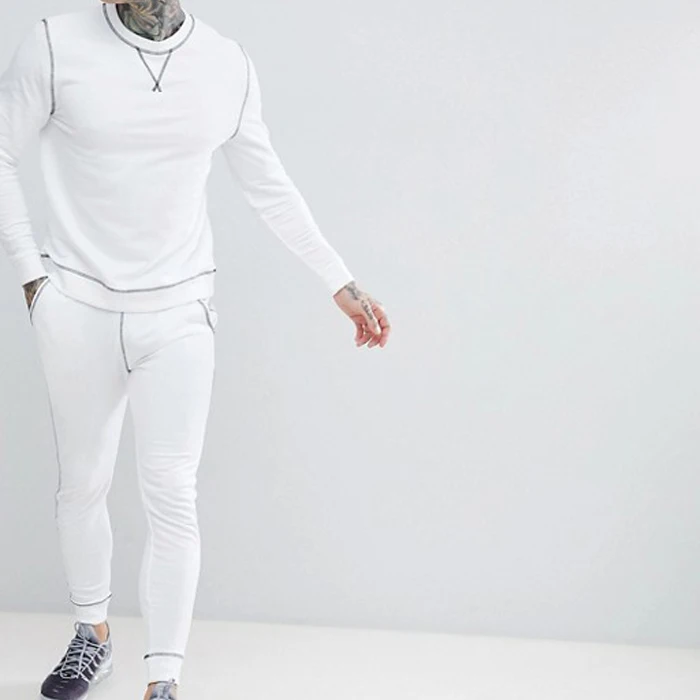 all white jogging suit