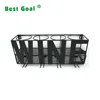 Home Metal Wall Mounted Wine bottle Rack with Cork Holder