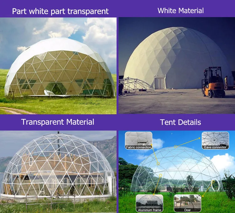 Luxury geodesic dome house tent resort hotel geodome for camping