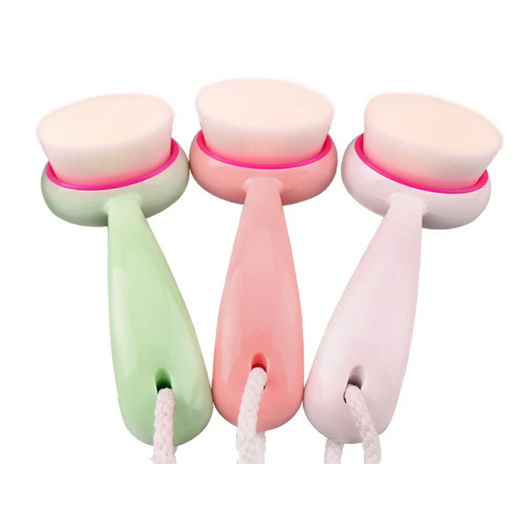 

Multifunctional Facial Cleansing Brush Portable Size Long Handle 3D Face Cleaning Massage Tool Facial Brush, As pics