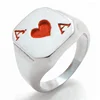silver poker man ring