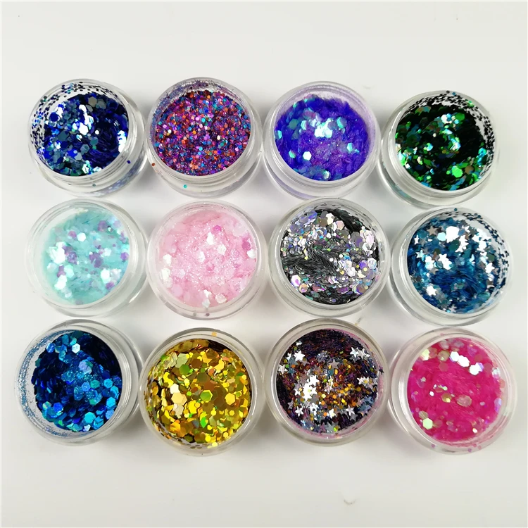 

Wholesale Popular Bulk Star Shape Chunky Glitter Powder, Colorful