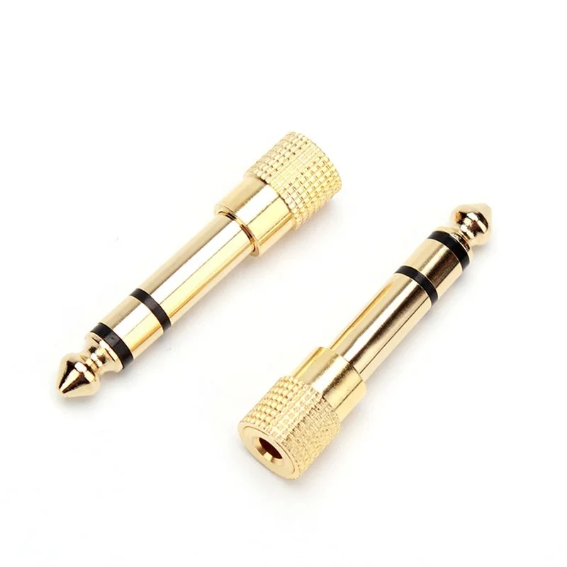 

6.35mm Male to 3.5mm Female Adapter 6.35 plug Stereo to 3.5 Jack Speaker Audio Adapter converter for Microphone