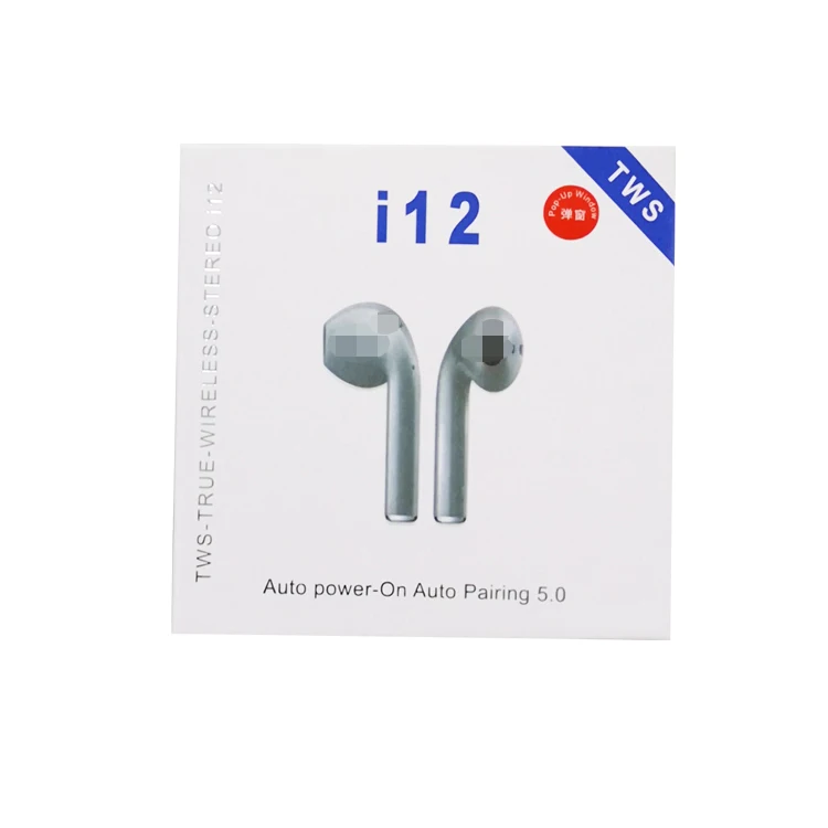 

Original Factory i12 TWS Blue tooth wireless Earbuds, White