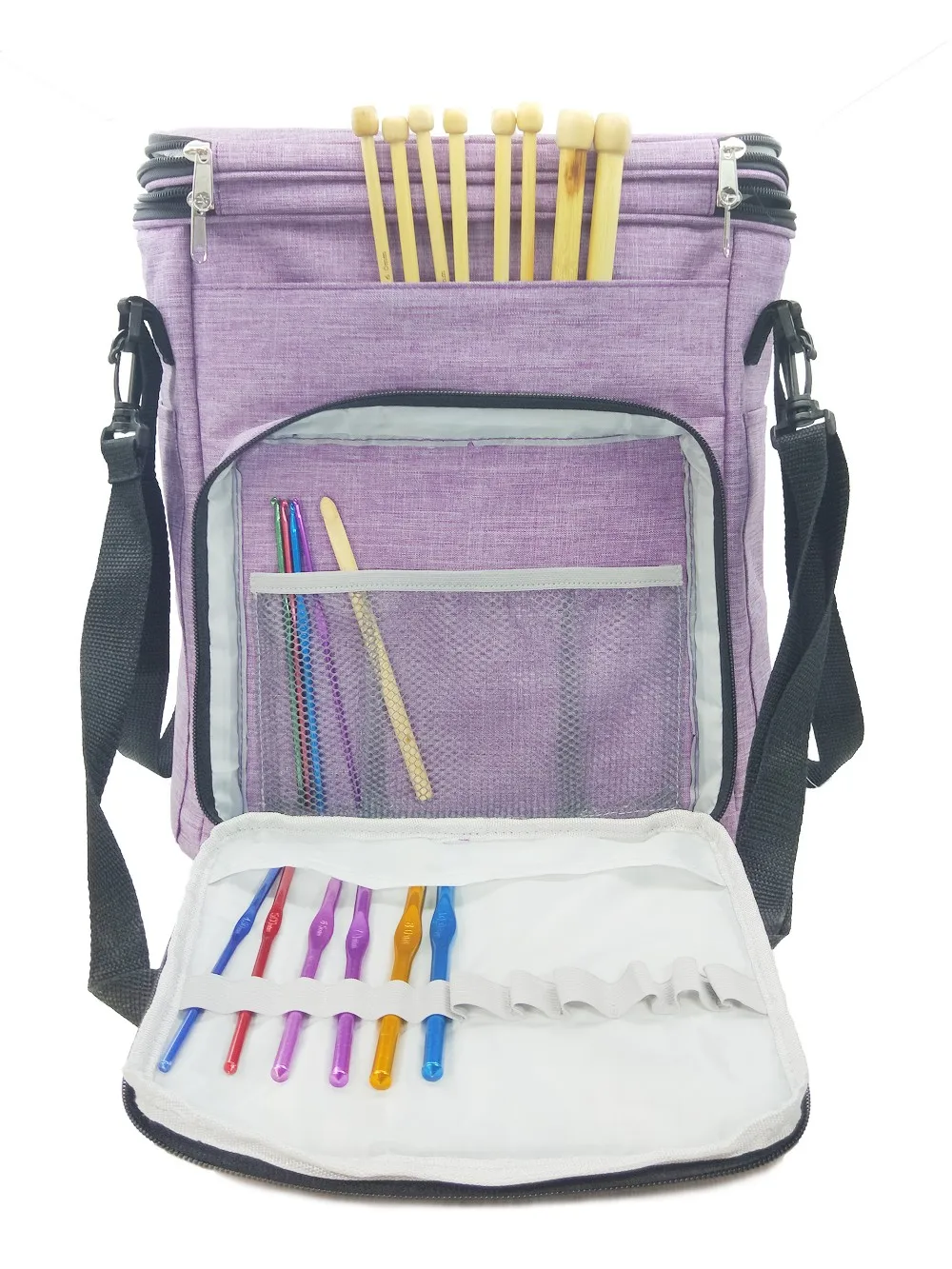 Travel Yarn Bag Organizer With Cover For Yarn Ball,Unfinished Projects