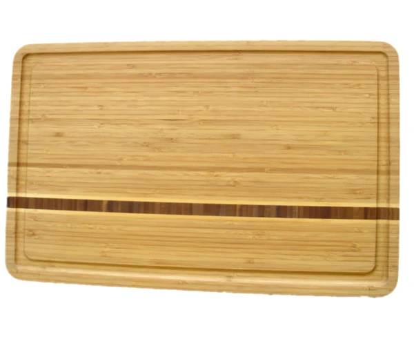 Bambusi Organic Bamboo Cutting Board Kitchen Chopping Boards with Juice Groove for Meat, Cheese and Vegetables, Natural
