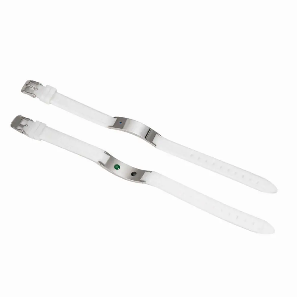 
Energinox Id Metal Plate Stainless Steel Silicone Bracelet With Metal Buckle Clasp 