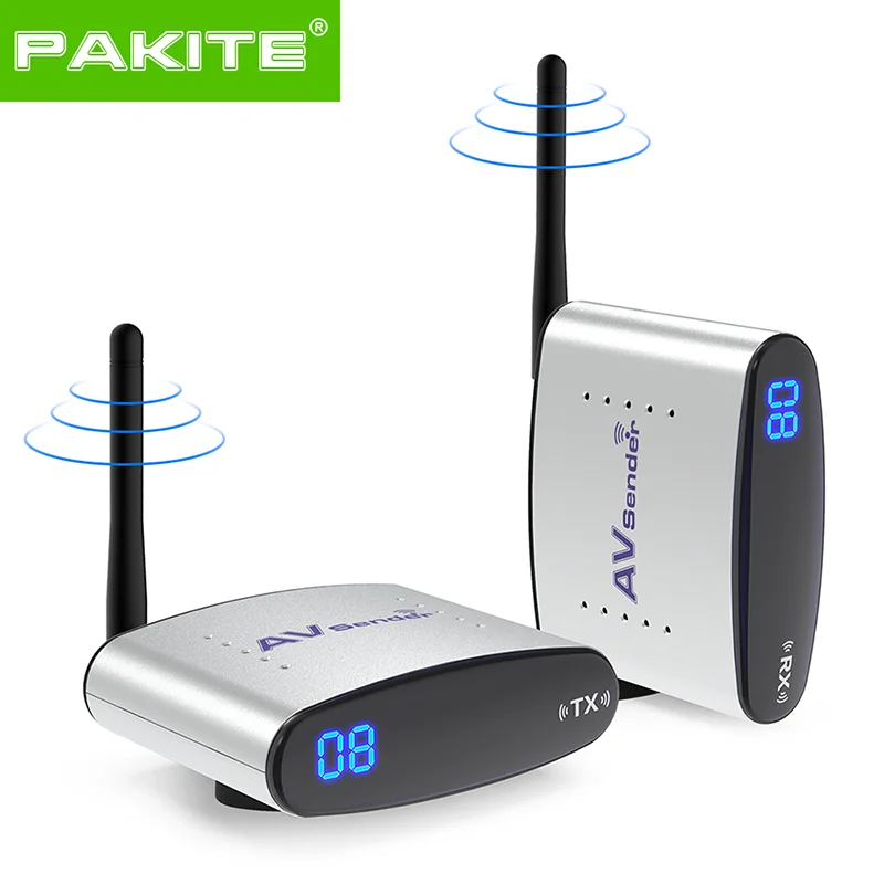 

PAKITE 2.4 GHz Cheap Transceiver Wireless Audio Video Transceiver Digital TV Transceiver with IR Extender Wireless HD Video