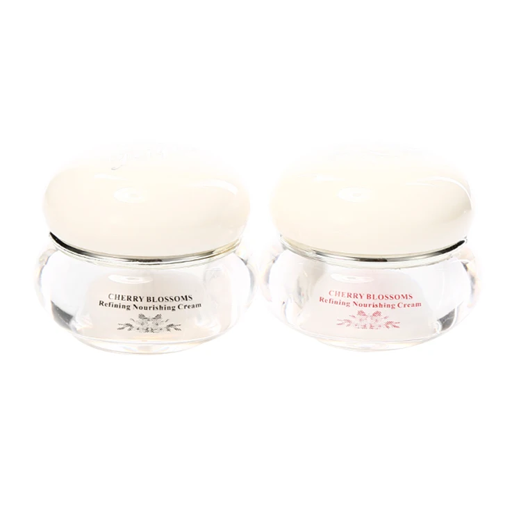 

Cherry blossom moisturizer anti melanin skin whitening solution light and bright face whitening facial cream, Day cream:white/night cream:yellow