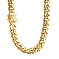 

Miss Jewelry Wholesale Simple Choker 18K Gold Plated Hip Hop Cuban Chain Necklace