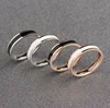 2018 Personalised Rose Gold Color White Black Ceramic Ring for Woman - Stainless Steel Rose Gold Wedding Band - Stainless Steel