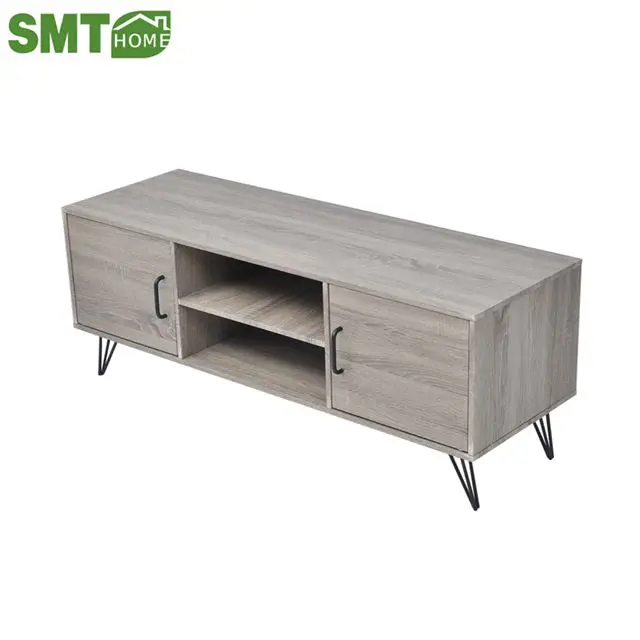 Rustic Tv Stand Cabinet Media Unit Dvd Cd Shelves Sideboard